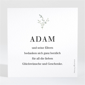 Dankeskarte Geburt tieralphabet - Vue 2