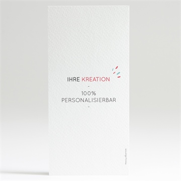 Menükarte Hochzeit blanco - 10x21cm (n221117) - Vue 2