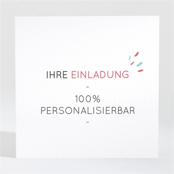 Einladung Taufe blanco - 9,5x9,5cm (n3001669)