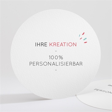 Menükarte Taufe blanco - rund*13,5cm (n321145)