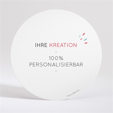 Menükarte Taufe blanco - rund*13,5cm (n321145) - Vue 2