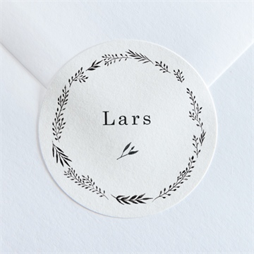 Aufkleber Trauer filigraner blätterkanz