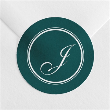 Aufkleber Trauer zartes monogramm