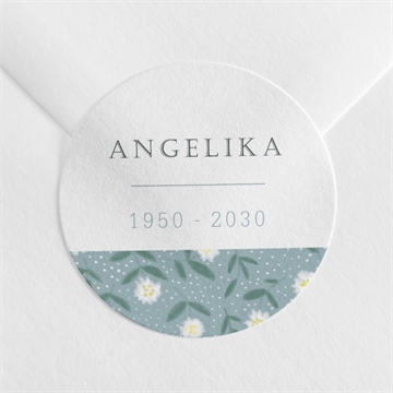 Aufkleber Trauer blumige skizze