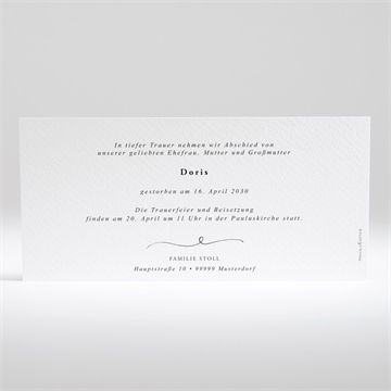 Trauerkarte schöne erinnerung - querformat - Vue 2