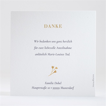 Trauerdanksagung wilde blume - quadrat - Vue 2