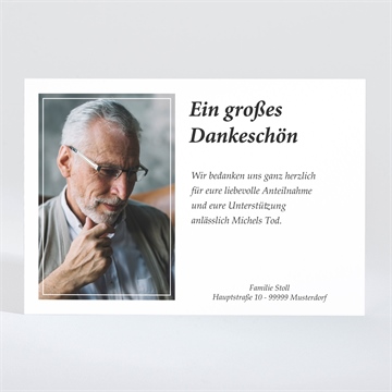 Trauerdanksagung schönes portrait - magnet