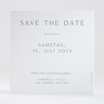 Save the Date Karte aquarell poesie mit initiale - Vue 2