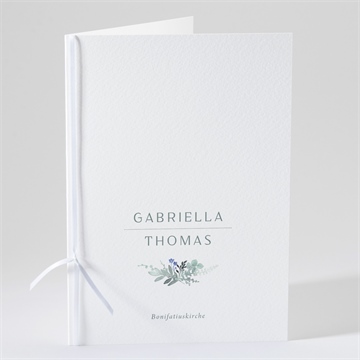 Kirchenheft Hochzeit aquarell poesie mit initiale