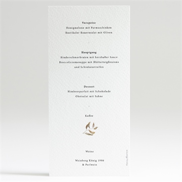 Menükarte Hochzeit feldblumenstrauß - Vue 2