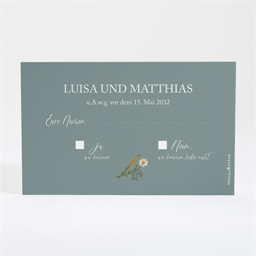 Antwortkarte Hochzeit gravur mit ländlichem motiv - Vue 2