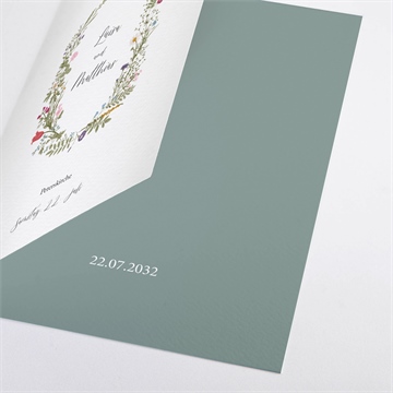 Kirchenheft Hochzeit gravur mit ländlichem motiv - Vue 2