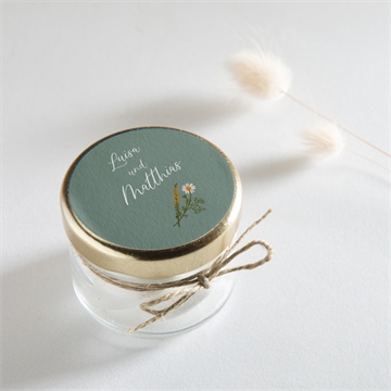 Aufkleber Hochzeit gravur mit ländlichem motiv - Vue 2