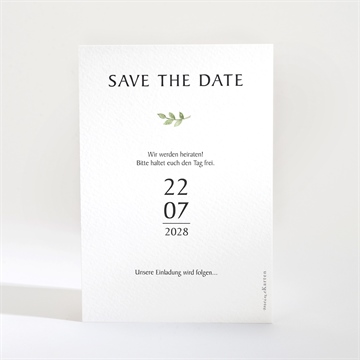 Save the Date Karte blätterschmuck - Vue 2