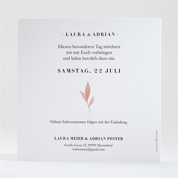 Save the Date Karte blättersamen - Vue 2