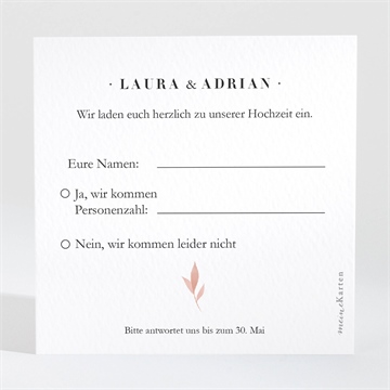 Antwortkarte Hochzeit blättersamen - Vue 2