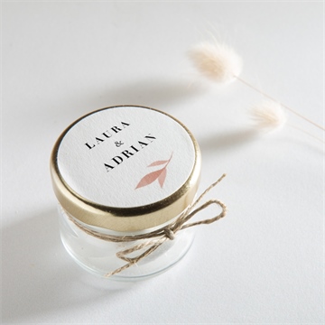 Aufkleber Hochzeit blättersamen - Vue 2