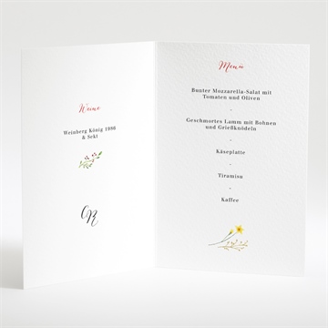 Menükarte Hochzeit frühlingsgefühle - Vue 2