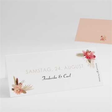 Tischkarte Hochzeit behutsamkeit