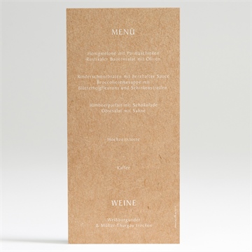 Menükarte Hochzeit boheme schick - Vue 2