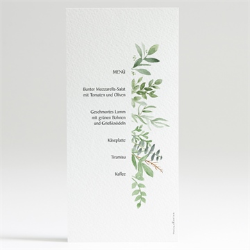 Menükarte Hochzeit blätterschmuck - Vue 2