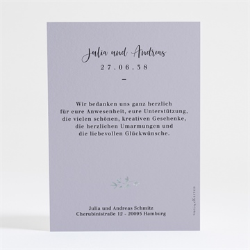 Dankeskarte Hochzeit strauß in nude - gold - Vue 4