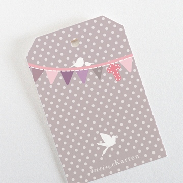 Geschenkanhänger Taufe vogelgesang mädchen - vue 3