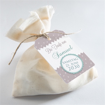 Geschenkanhänger Taufe vogelgesang junge - Vue 2