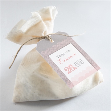 Geschenkanhänger Taufe matrose in rosa - Vue 2