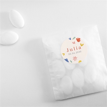 Sticker Geburt flowerpower - vue 4