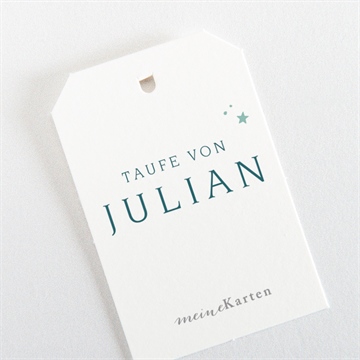 Geschenkanhänger Taufe blätterranke - vue 3