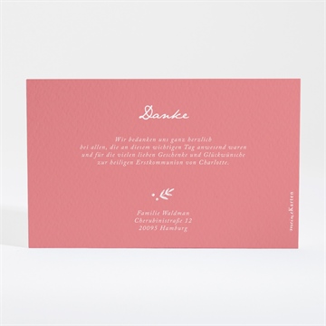 Dankeskarte Kommunion kupferblätterranke - kupfer - vue 4