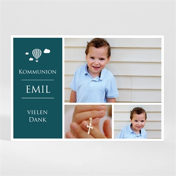 Dankeskarte Kommunion schöne kleine symbole - magnet