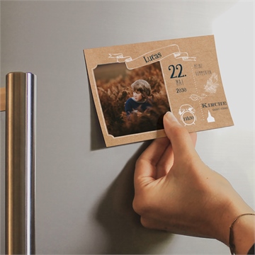 Einladung Kommunion kraftpapierillustration-magnet - Vue 2