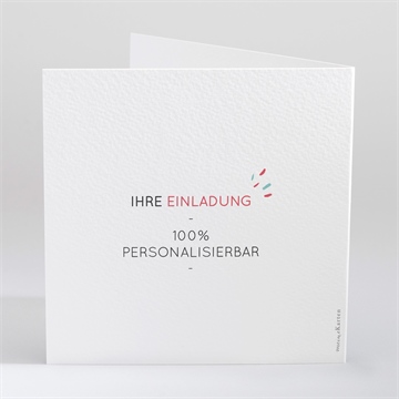 Einladung Taufe blanco - 13,5x13,5cm (n451150) - vue 3