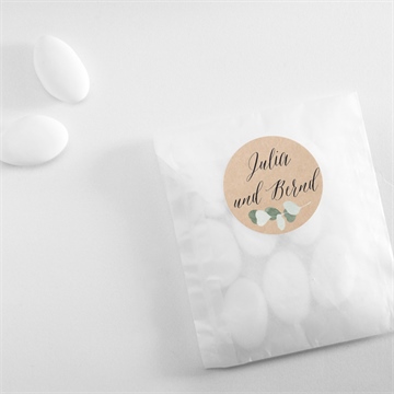 Aufkleber Hochzeit eukalyptus rustikal - Vue 4