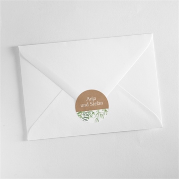 Aufkleber Hochzeit zierliches laub - Vue 3