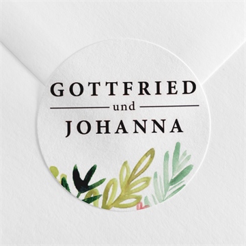 Aufkleber Hochzeit blühende wiese