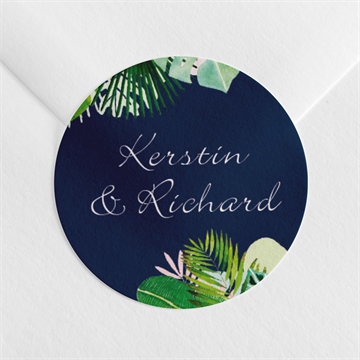 Aufkleber Hochzeit tropische wärme