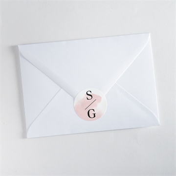 Aufkleber Hochzeit schwarz und pastell - Vue 3