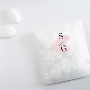 Aufkleber Hochzeit schwarz und pastell - Vue 4