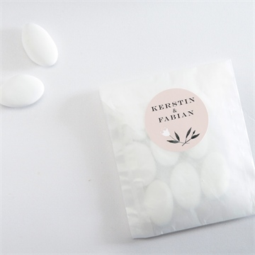 Aufkleber Hochzeit in pink und weiß - Vue 4