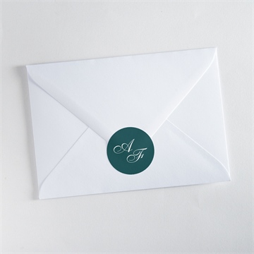 Aufkleber Hochzeit klassisches monogramm - Vue 3