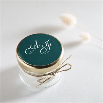 Aufkleber Hochzeit klassisches monogramm - Vue 2