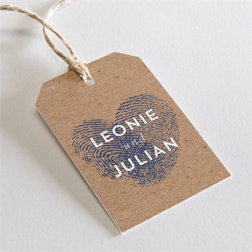 Geschenkanhänger Hochzeit einzigartige fingerabdrücke