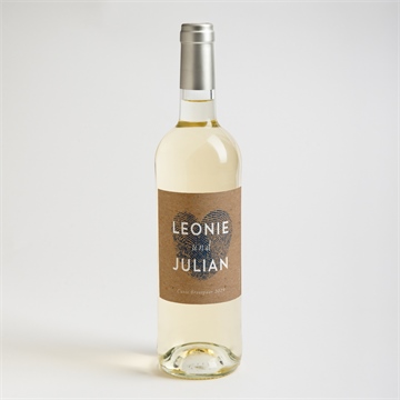 Flaschenetikett Hochzeit einzigartige fingerabdrücke - Vue 2