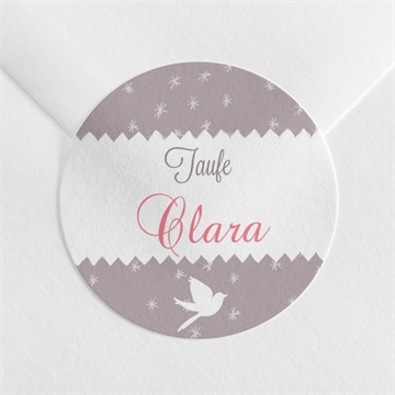 Aufkleber Taufe vogelgesang mädchen