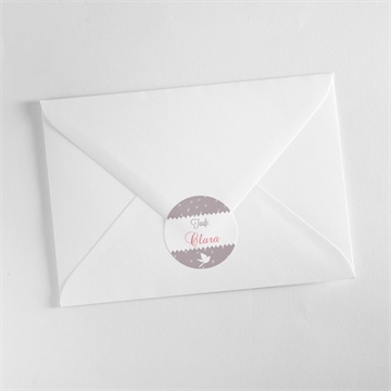 Aufkleber Taufe vogelgesang mädchen - Vue 3