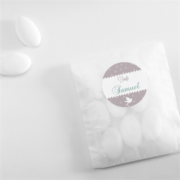 Aufkleber Taufe vogelgesang junge - Vue 4