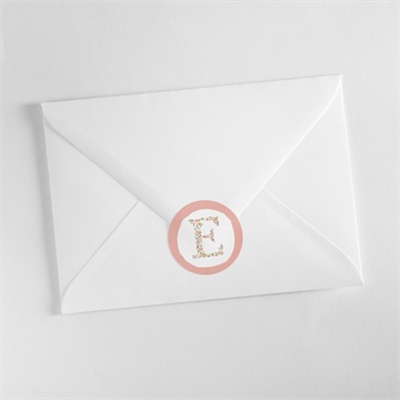 Aufkleber Taufe blumenalphabet mädchen - Vue 3